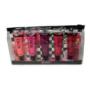 NEW XOXO 5 Piece Lip Gloss Gift Set Pink Red Coral Plum